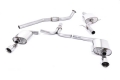 Catback výfuk Milltek Audi A4 B8 2.0 TFSI S-line 2WD/Quattro Tiptronic Sedan/Avant (08-11) - verze s rezonátorem - koncovky leštěné Dual