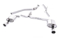 Catback výfuk Milltek Audi A4 B8 2.0 TFSI S-line 2WD/Quattro manuál Sedan/Avant (08-11) - verze bez rezonátoru - koncovky leštěné Dual