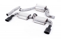 Catback výfuk Milltek VW Scirocco Mk3 R (09-16) - verze s rezonátorem - koncovky černé Oval (homologace)