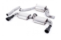 Catback výfuk Milltek VW Scirocco Mk3 R (09-16) - verze s rezonátorem - koncovky černé GT (homologace)