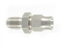Zakončovací adaptér rovný D-03 (AN3) 3/8"x24-UNF na hadici D-03 (AN3) - samec - nerezový