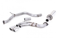 Catback výfuk Milltek VW Golf 7 GTD 2.0 TDI 185PS (13-) - verze s rezonátorem - koncovka leštěná (homologace)