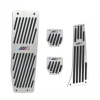 Pedály ProRacing pro BMW 3-Series E30 / E36 / E46 / E90 / E91 / E92 / E93 s logem M technik - manuální převodovka - stříbrné