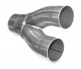 Výfuková nerezová Y redukce HJS délka 200mm - 1 x 70mm > 2 x 60mm