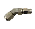 Zakončovací adaptér koleno 45° D-03 (AN3) 3/8"x24-UNF na hadici D-03 (AN3) - samice - nerezový